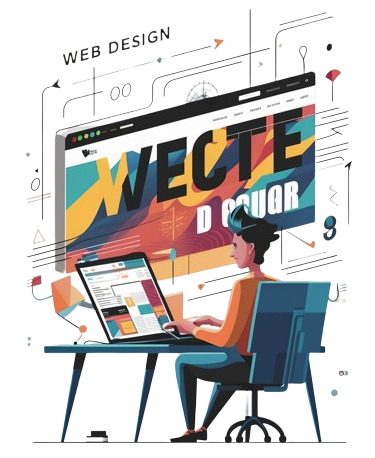 a-creative-and-modern-vector-illustration-featuring-person-working-and-designing-website web designing course in chandigarh